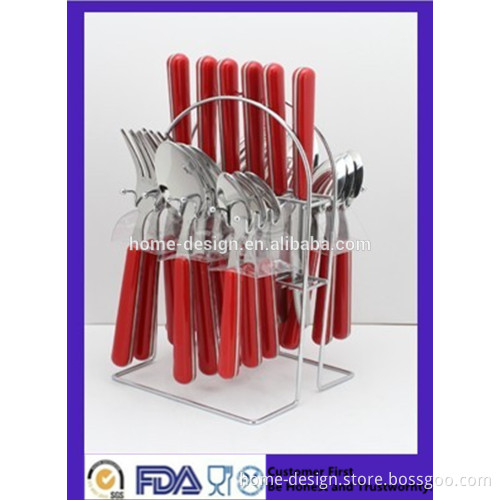 Housewife Stainless Steel 18/0 quality 24piece cutlery set with full tang and ABS handle set
